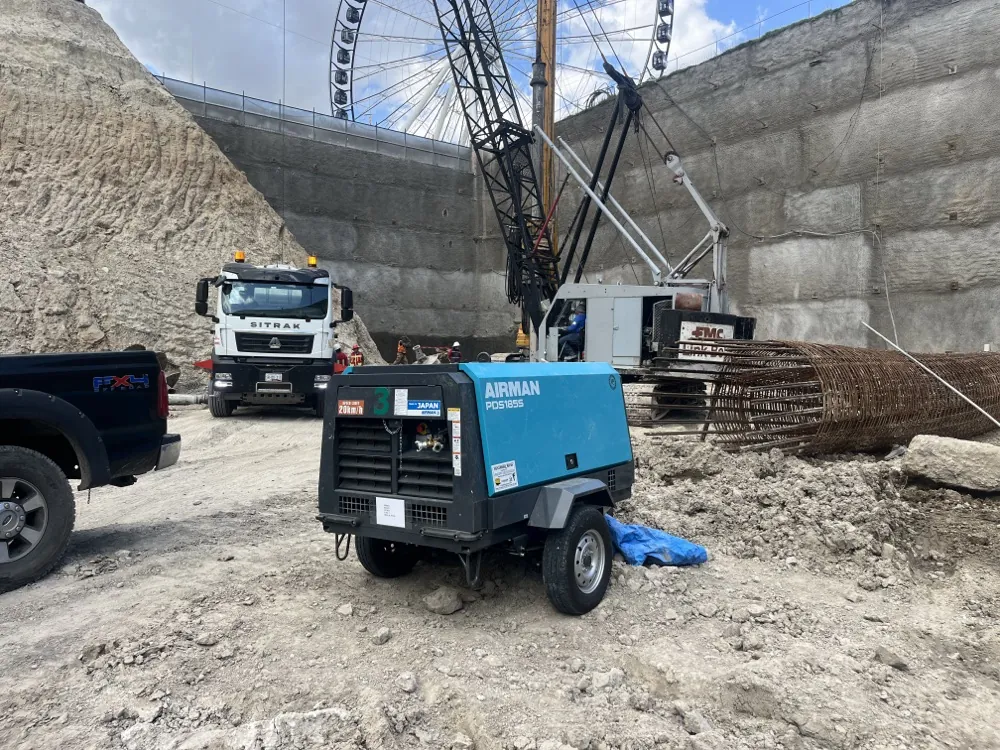 Compactadora vibratoria para obra civil